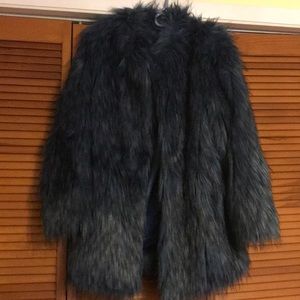 Adrienne Landau faux fur jacket